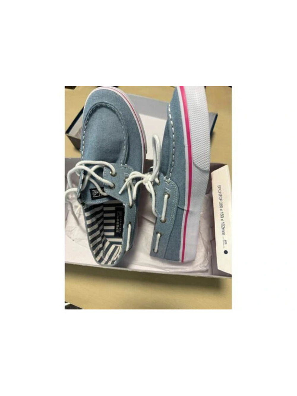 #6257 Sperry Top-Sider Bahama Mint Boat Shoes - Size 4M - New in Box